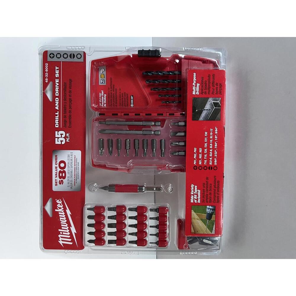 Milwaukee 48-32-8002 Drill and Drive 55-Piece Set with bonus free keychain